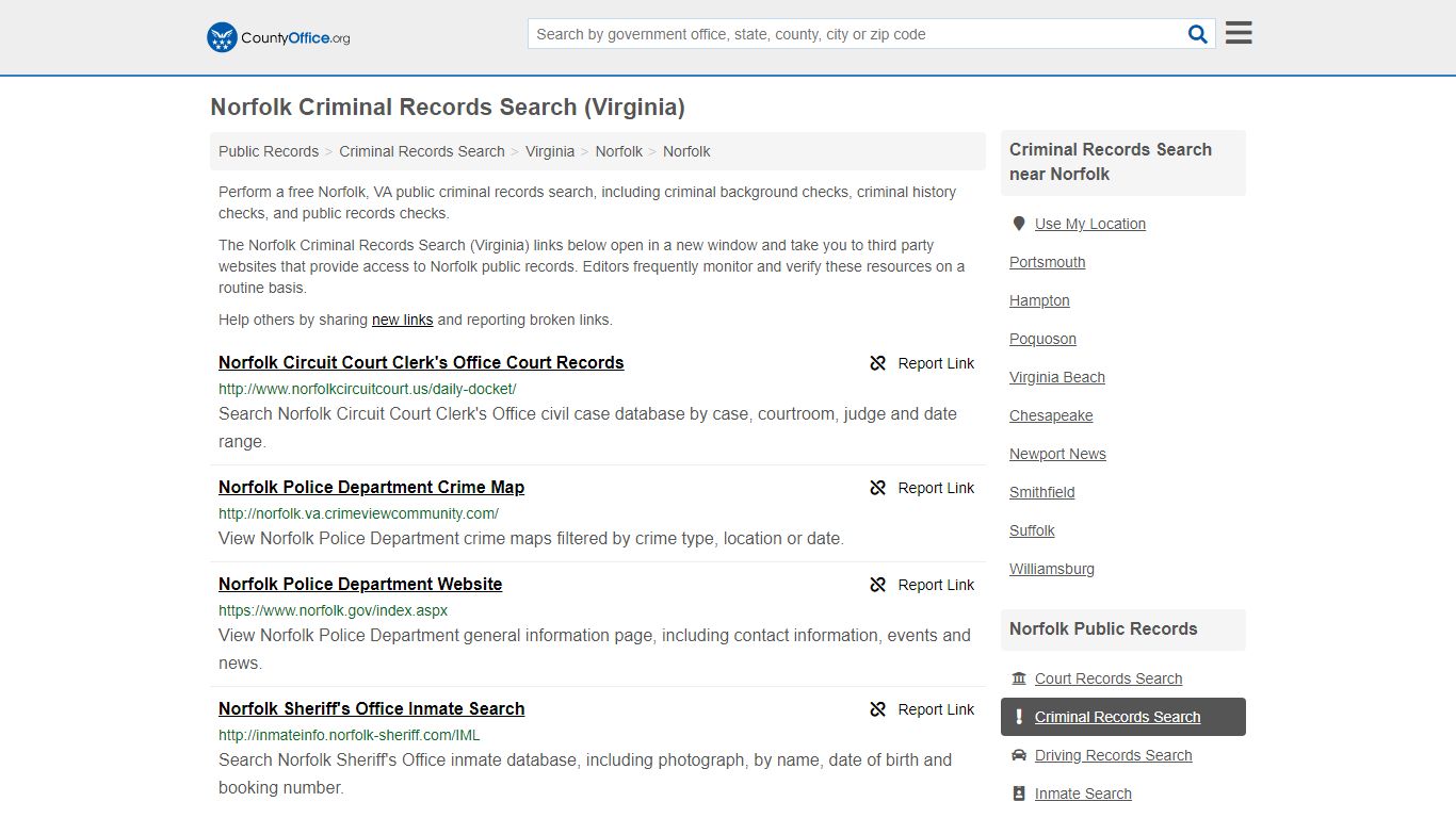 Criminal Records Search - Norfolk, VA (Arrests, Jails & Most Wanted ...